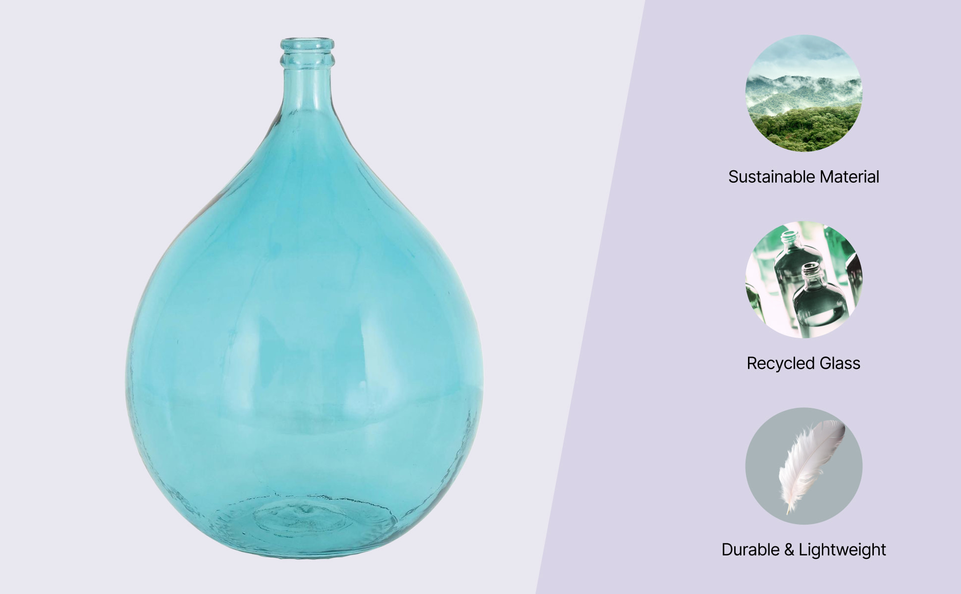 Coastal Teal Glass Vase