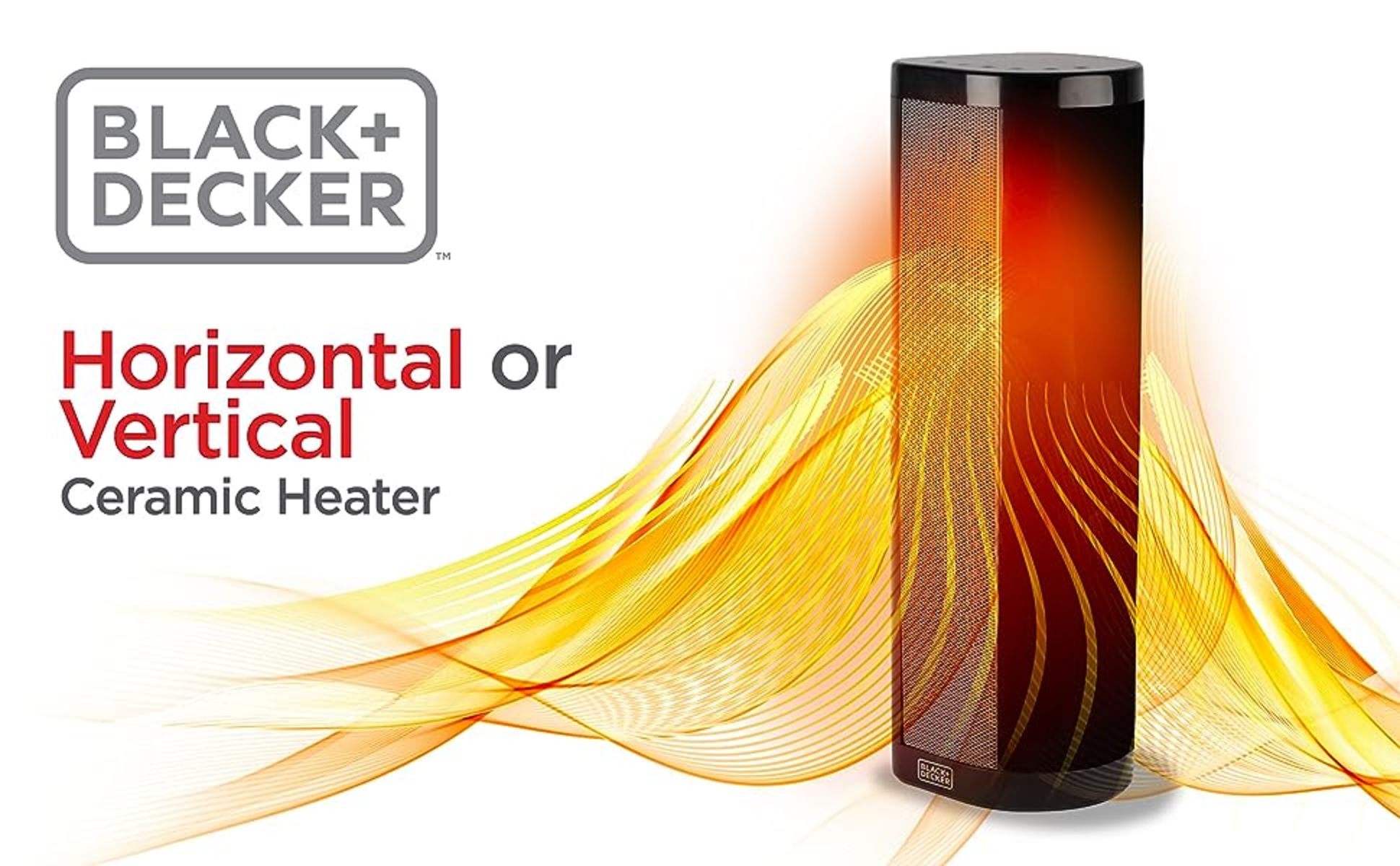 Black & Decker BHVHC15 1500 Watt 22-Inch Ceramic Heater, Black 