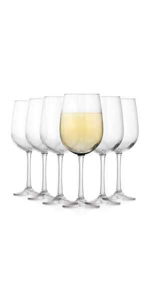 Libbey Vina White Wine Glasses, 18.5-ounce, Set of 6