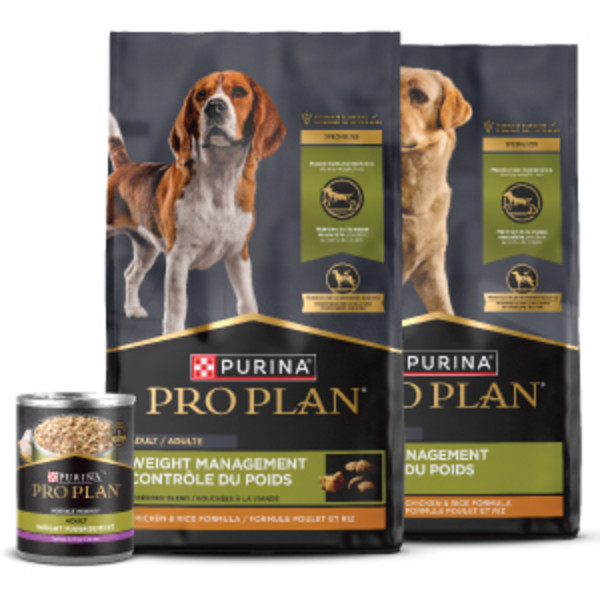 Purina Pro Plan Weight Management Chicken and Rice Formula Large Breed Dry Dog Food 34 lbs. Petco