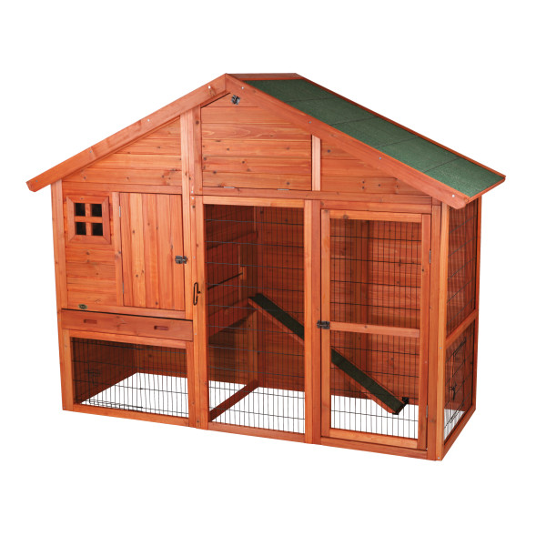 TRIXIE Natura XL Rabbit Hutch Run with Protective Back