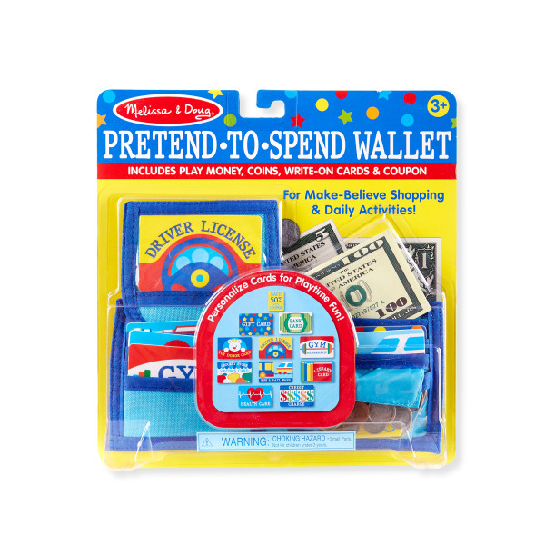 【ovture】OV.TURE Toy wallet Melissa & Doug Kids Pretend-to-Spend Toy Wallet With Play