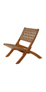 Balkene Home Sava Indoor/Outdoor Folding Chair, Brown