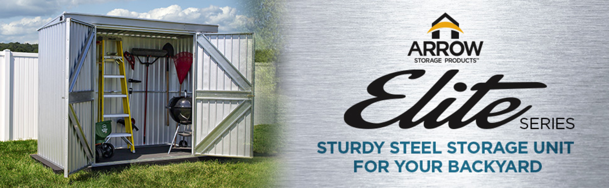 Arrow ELITE - Sturdy Steel Storage Unit for Your Backyard