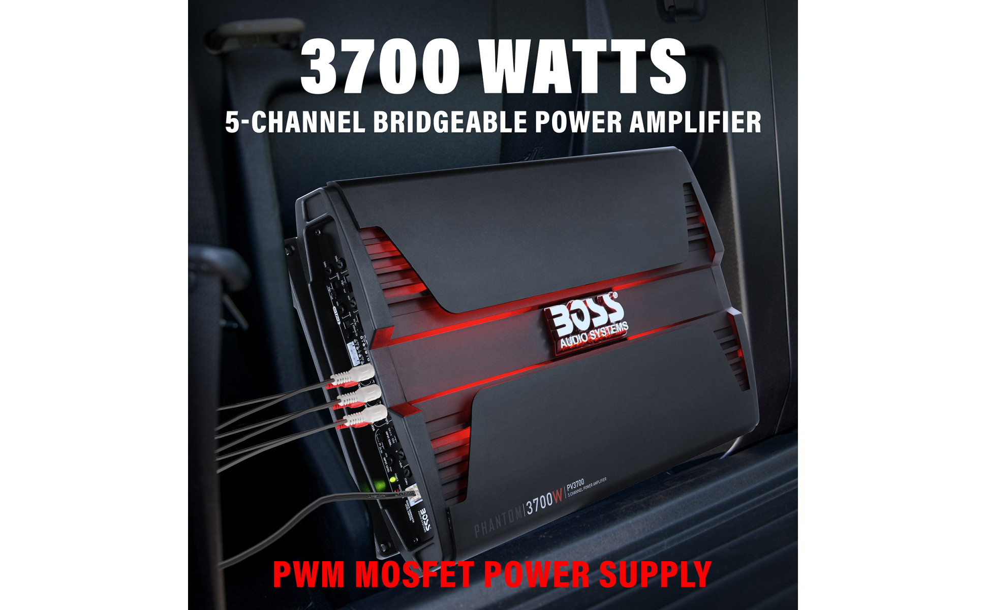 BOSS Audio PV3700 Phantom Series 5 Channel Car Amplifier - 3700W, 2/4 Ohm  Stable - Walmart.com