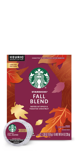 Starbucks Fall Blend Medium Roast Coffee, Keurig K-Cup Pods