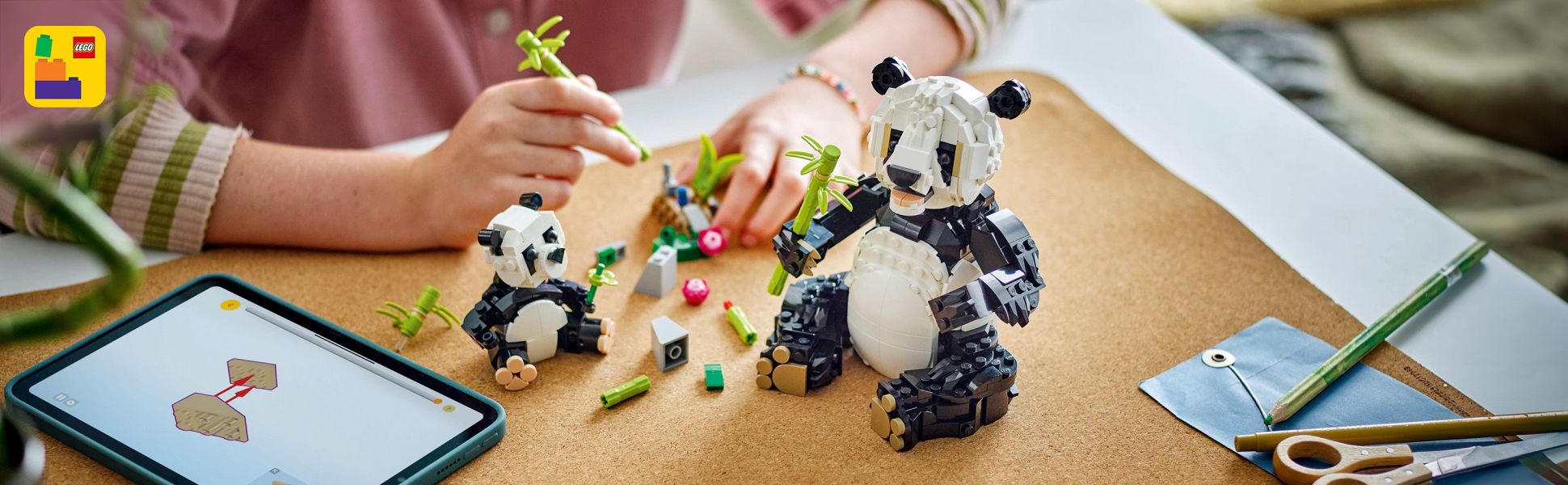 Little builders can save their progress, zoom in and rotate models in 3D with the LEGO Builder app.