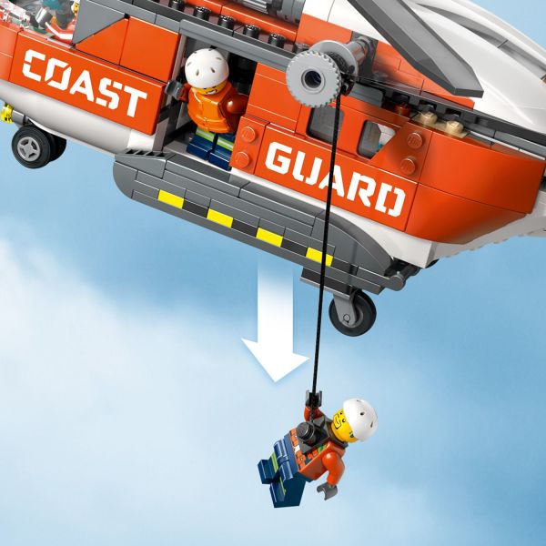 Lower crew members for daring rescue missions.
