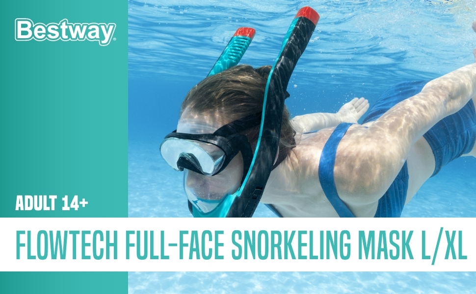 Bestway Flowtech Multicolor Full-Face Snorkel Mask S/m
