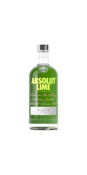 Absolut Lime Flavored Vodka, 750 mL Bottle, 40% ABV