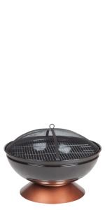 Fire Sense Catalano Square Wood Burning Fire Pit, Bronze