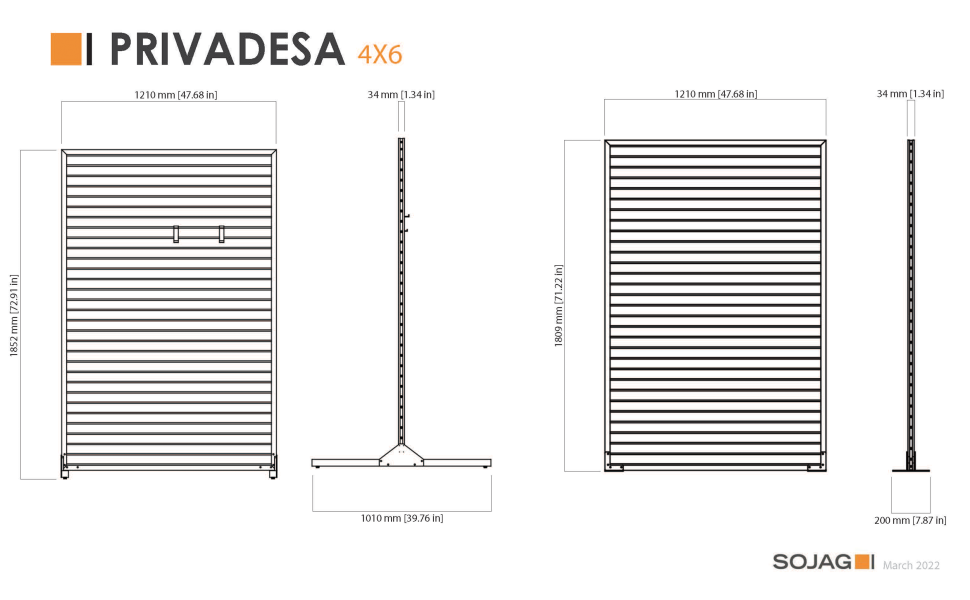 Sojag Privadesa 4 x 6 ft. Privacy Screen