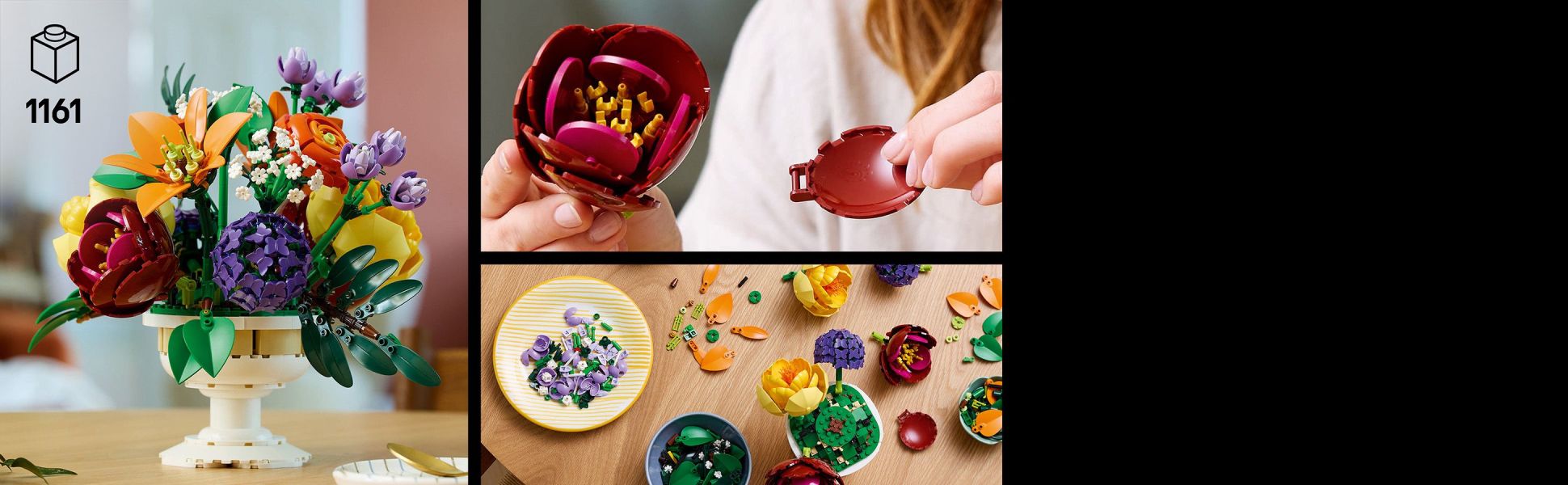 Enjoy building the LEGO flowers before marveling at their lifelike details that capture the vibrancy of nature.