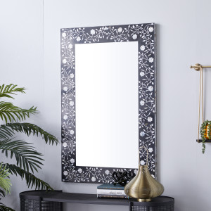 YU　② Amazon.com: Artloge Frameless Scalloped Wall Mirror