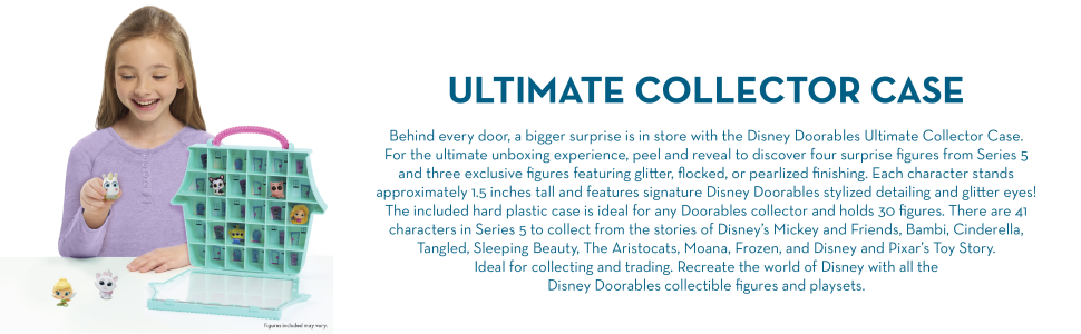 Disney Doorables Ultimate Collector’s Case Holds 30+ figures comes with 20  figur