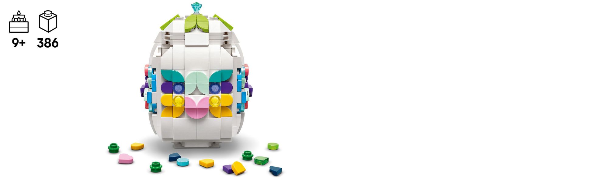 Kids aged 9 plus can enjoy a creative build that challenges their skills and results in a detailed display set.