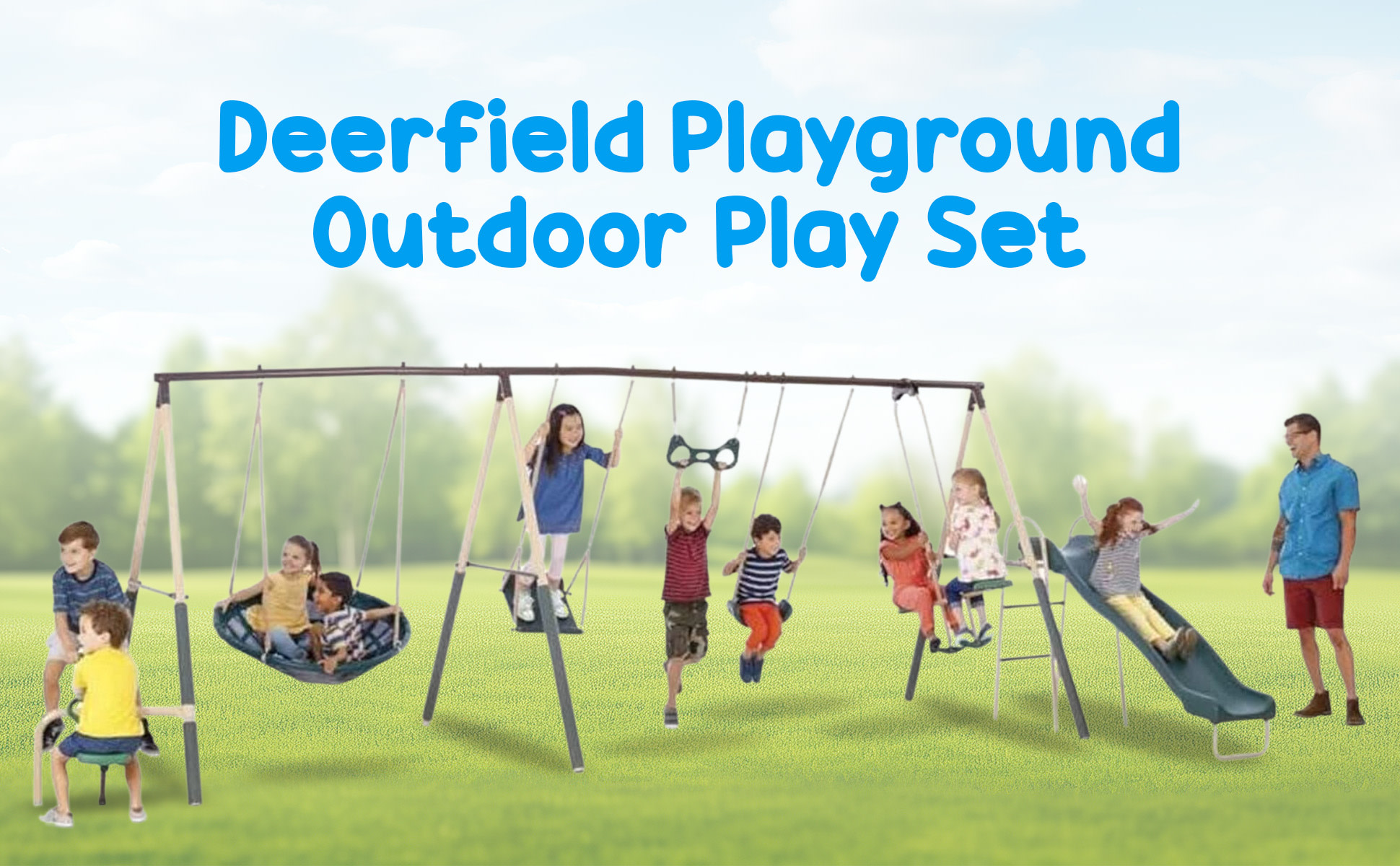 XDP Recreation Big Play Swing Set with Deerfield Metal, Super Disc