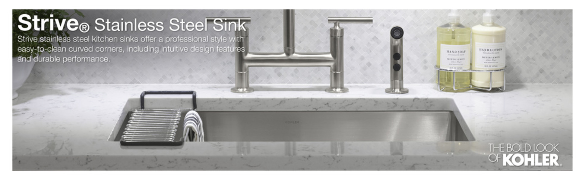 KOHLER Strive Stainless Steel 24 in. Single Bowl Undermount