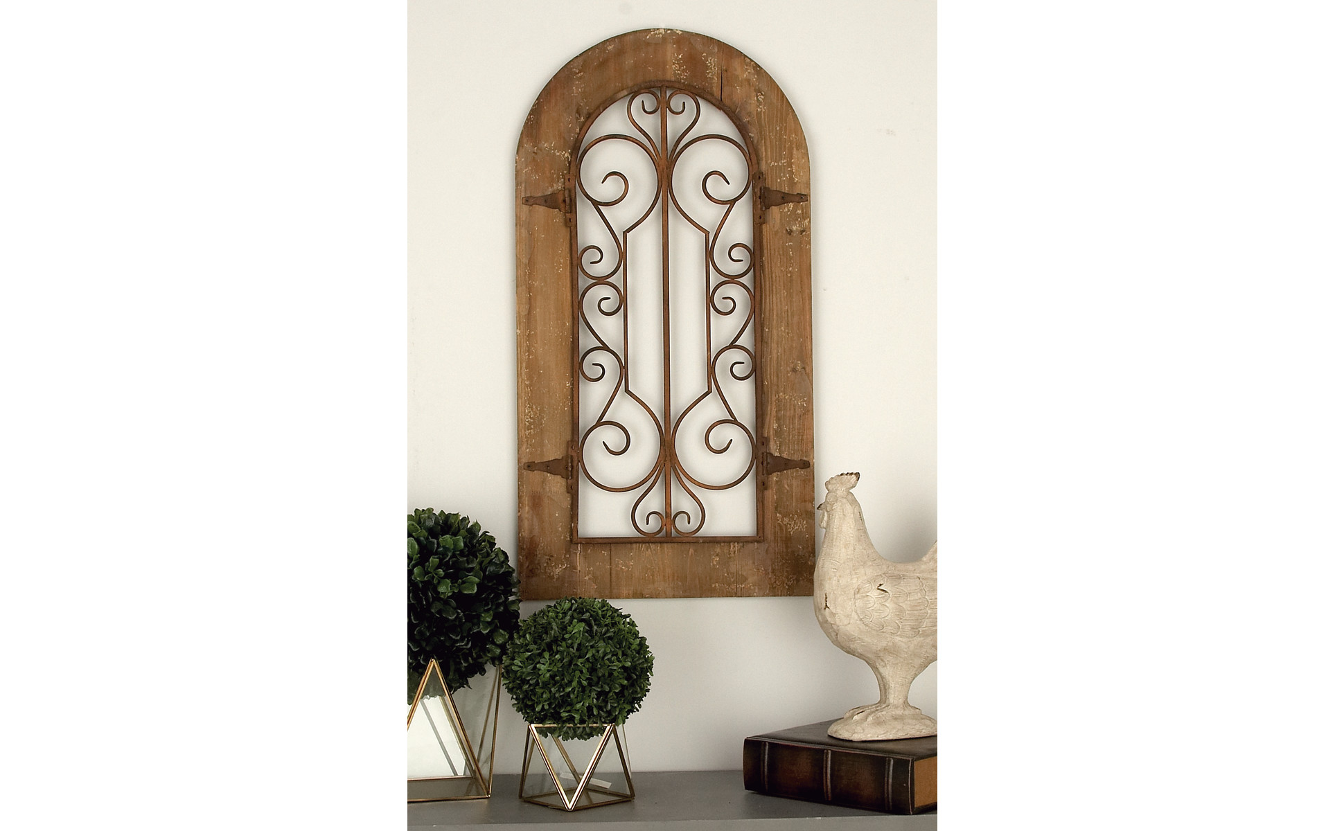 Wood arch wall decor sales