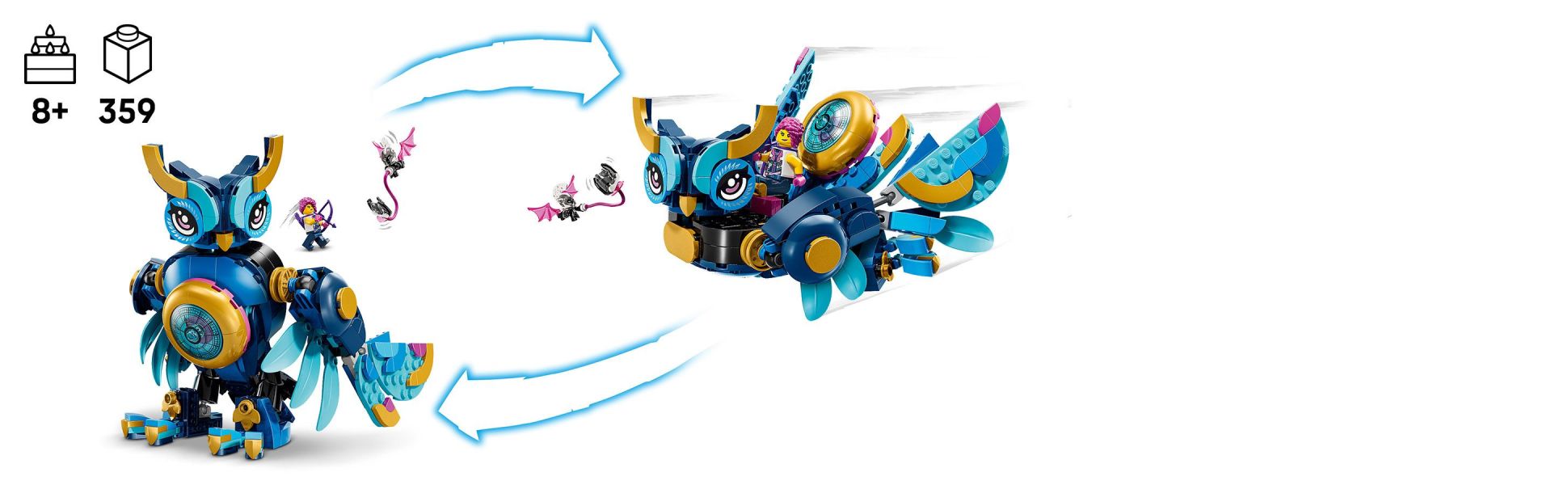 Young dreamers build an owl model before choosing to transform it into a flying time owl or owl boat toy.