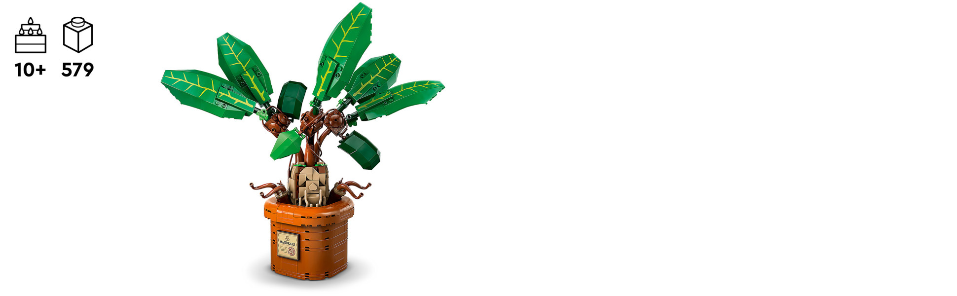 Spark children’s memories of Harry Potter scenes with this posable LEGO brick figure of the screaming Mandrake plant.