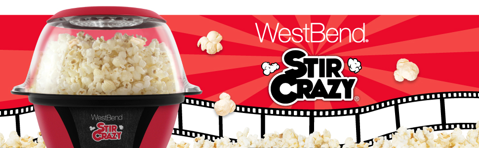 West Bend the Original Stir Crazy 6-quart Popcorn Popper Model: 82707 