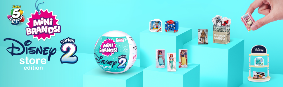 5 Surprise Mini Brands Disney Store Series 2 Capsule 4pk 2 capsule, 4 ct