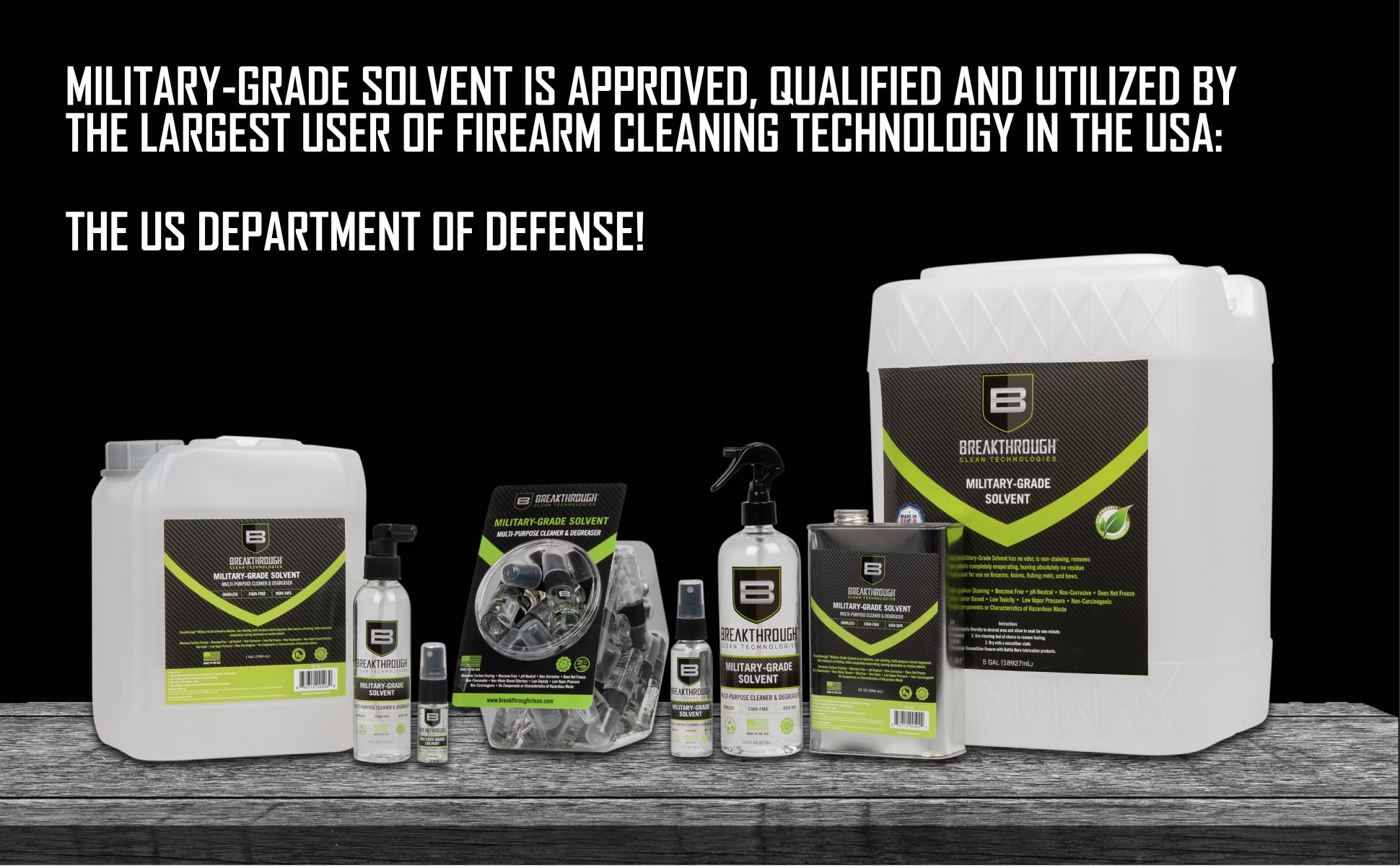 Breakthrough Clean Military-Grade Gun Cleaning Solvent - Various