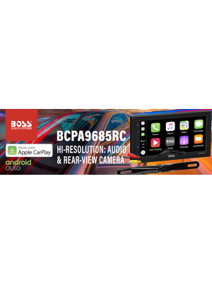 BOSS Audio Systems BCPA9685RC Car Audio Stereo System, Apple CarPlay,  Android Auto, 6.75 Inch Double-Din, Touchscreen, Bluetooth Audio and  Calling Head Unit, AM/FM Radio Receiver, USB, Backup Camera