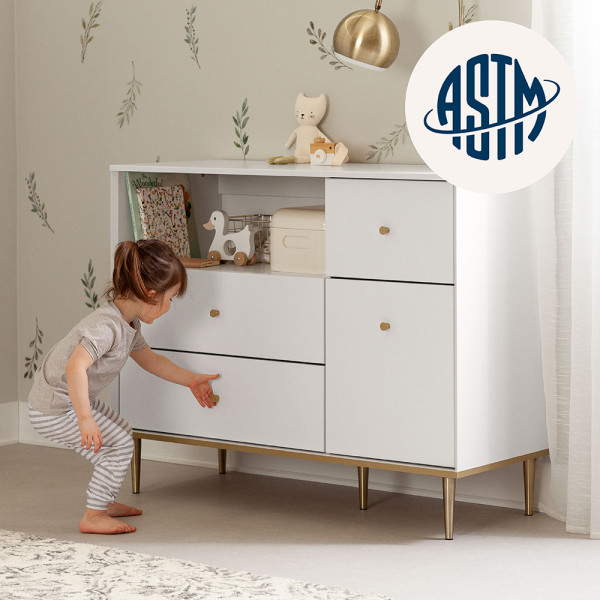 South Shore Cotton Candy Bedroom Chest with 3-Drawers and Baskets, Soft  Gray - Walmart.com