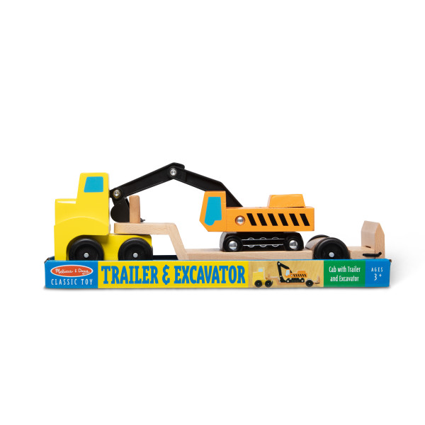 Melissa and doug trailer best sale and excavator