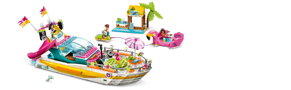 LEGO Friends Party Boat 41433 Interlocking Block Building Set | Konstruktionsspielzeug