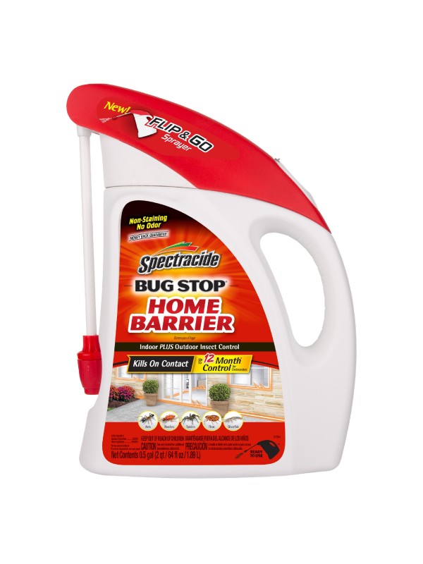 Spectracide Bug Stop Home Barrier with Flip & Go Sprayer, 64 Oz