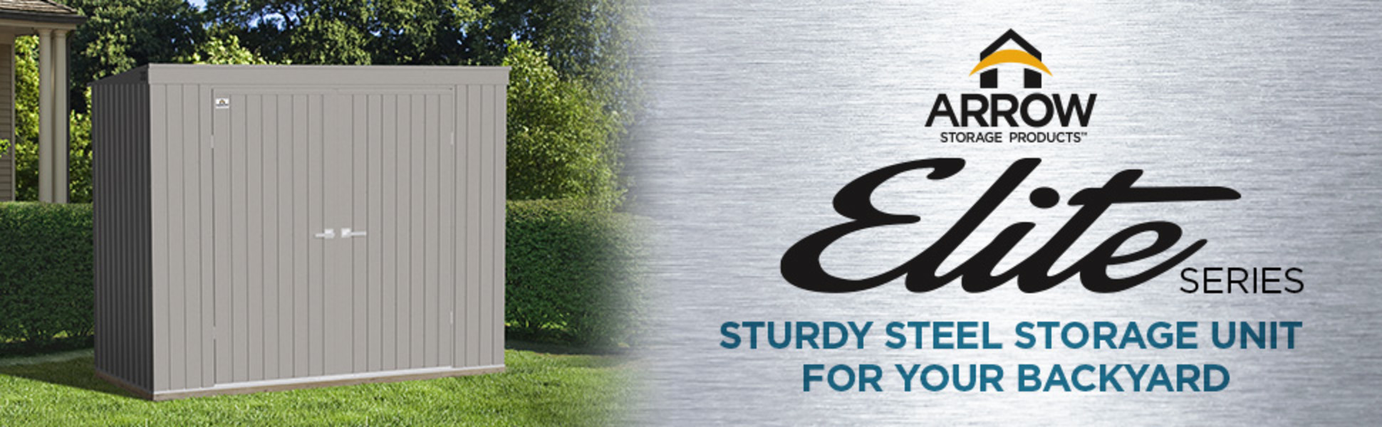 Arrow ELITE - Sturdy Steel Storage Unit for Your Backyard
