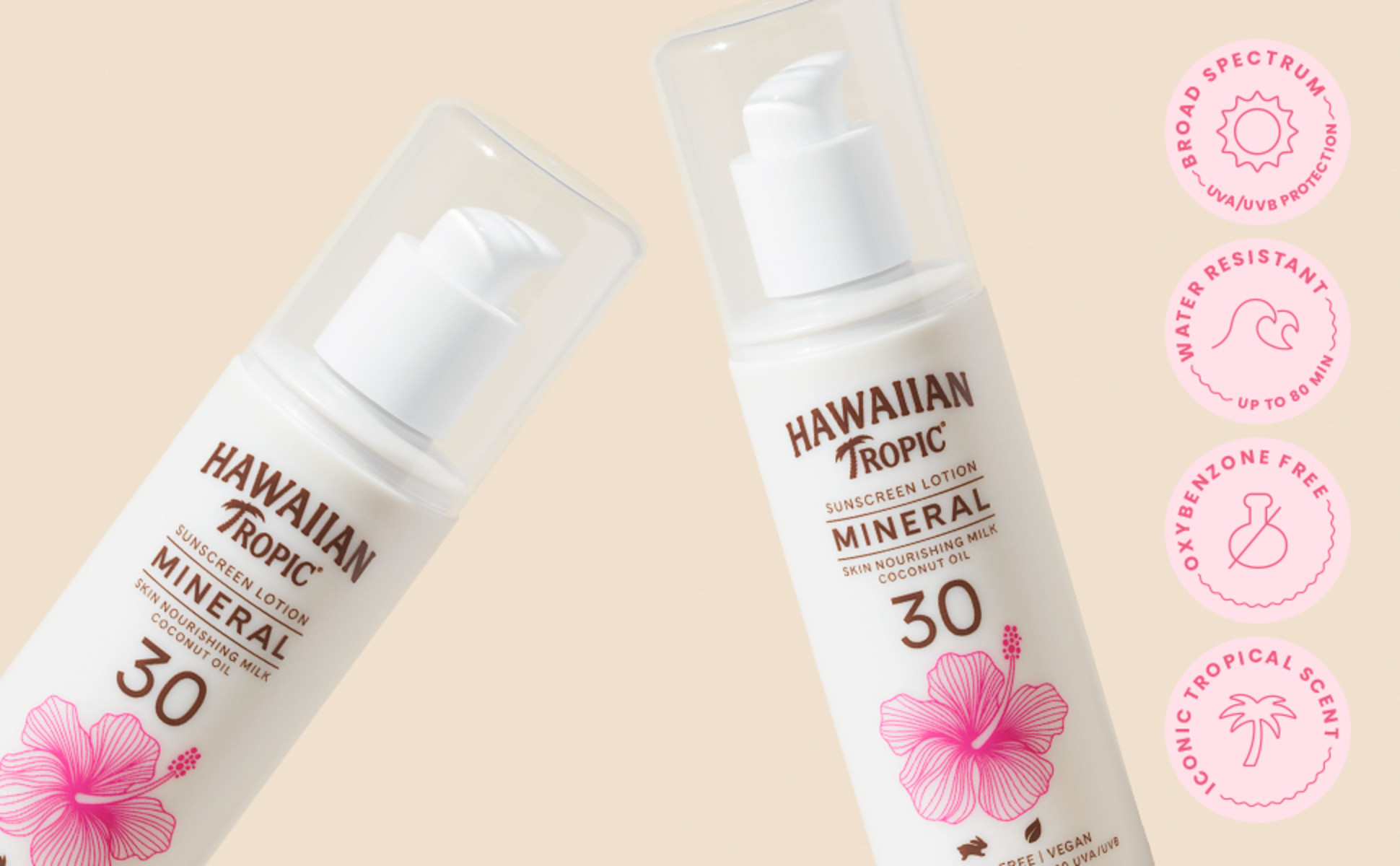 Hawaiian Tropic Mineral Skin Nourishing Milk Sunscreen SPF 30 3.4