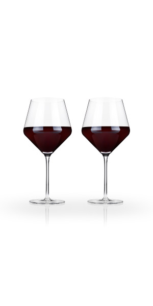 Faceted Crystal Wine Glasses by Viski – Uptown Spirits