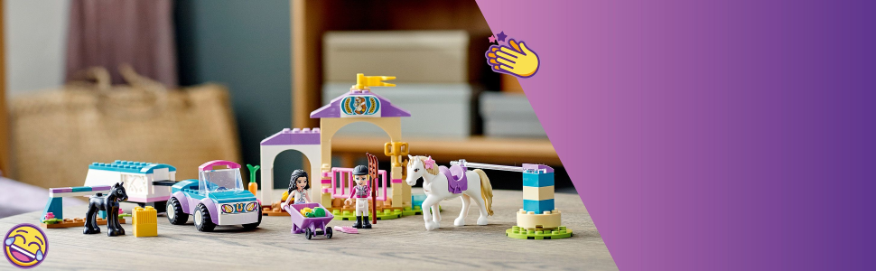 LEGO Friends 41441 - Le dressage de chevaux et la remorque - DECOTOYS