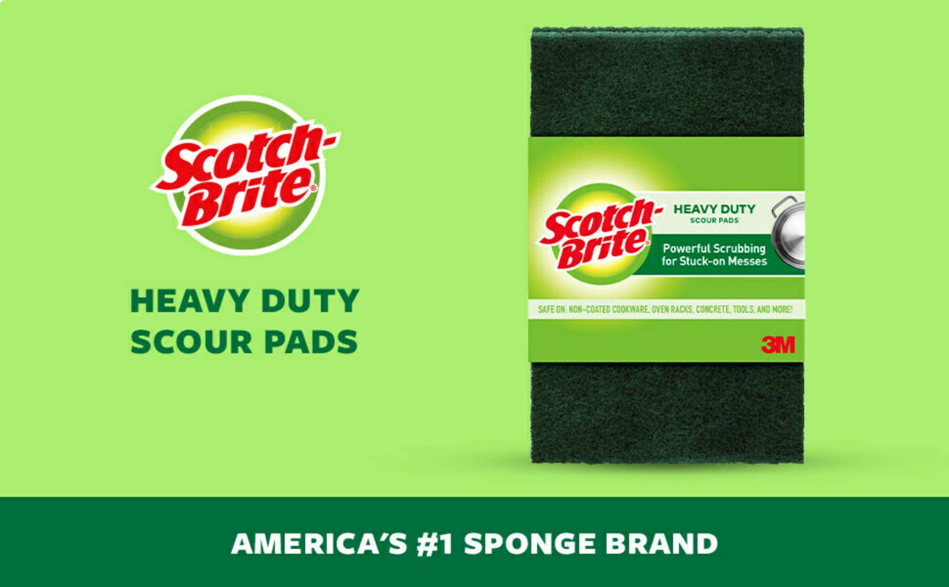 Scotch-Brite Commercial Heavy-Duty Scour Pads (8-Pack) - Green, 220-8-CC - Buy More & Save