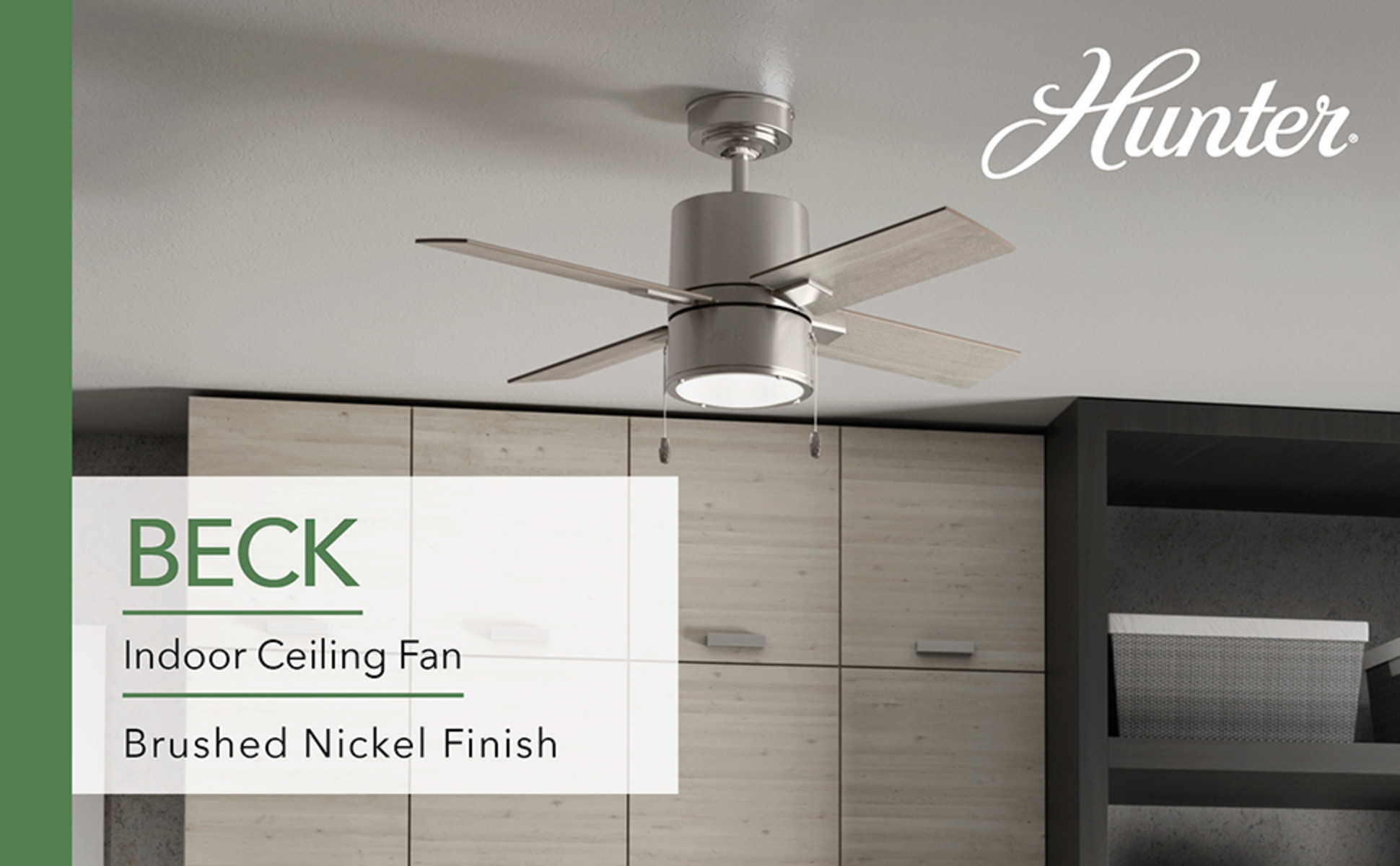 Hunter 53432 Beck 42 Inch Indoor Ceiling Fan with LED Light 2024 Kit