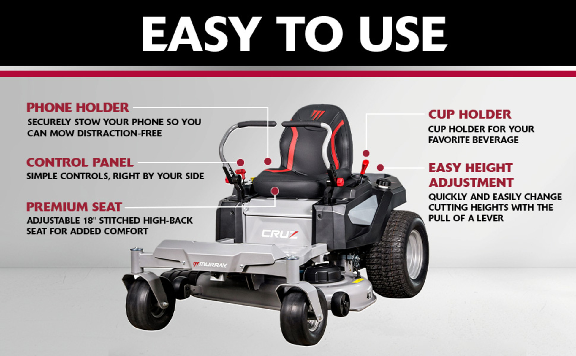 Murray Cruz 42 in. 19.0 HP 540cc EX1900 Series Briggs and Stratton