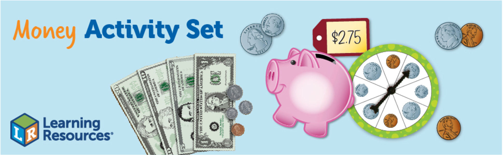 Money Activity Set Educational Money Kit Learning Resources Giant Money Kit - Classroom ...