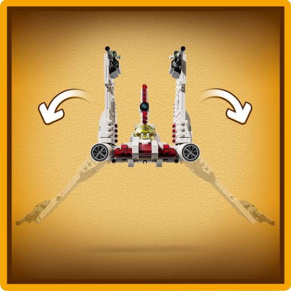 Adjust the wings for flight and landing.