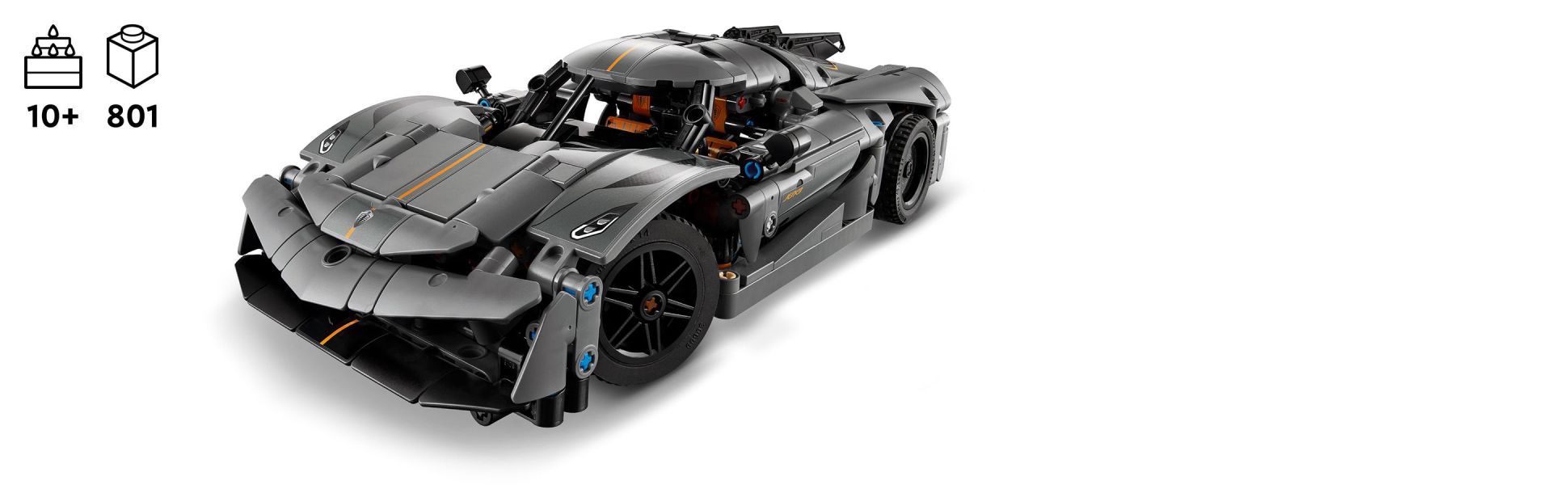 LEGO Technic Koenigsegg Jesko Absolut Grey Hypercar Sport Car