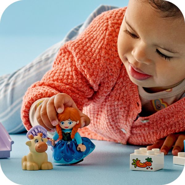 Anna and Elsa’s skirts stimulate a toddler’s sense of touch.