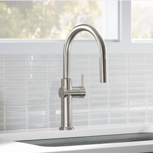 KOHLER Crue Single-Handle Touchless Pull-Down Sprayer Kitchen Faucet in ...