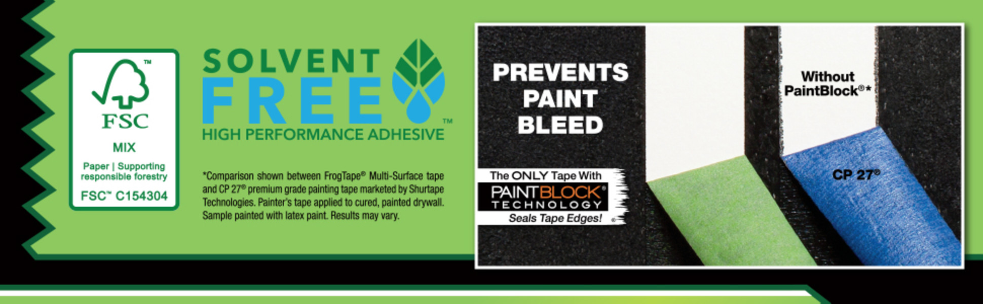 FSC Mix solvent free high performance adhesive prevents paint bleed paintblock technology