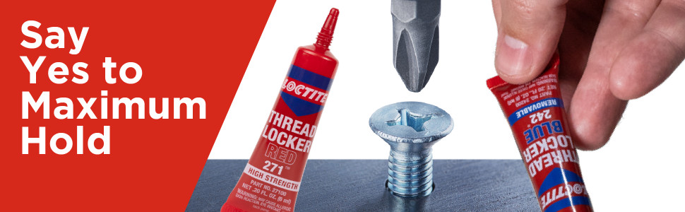  Loctite Threadlocker Blue 242 - Removable Thread Lock Glue for  Nuts, Bolts, & Fasteners, Medium Strength Screw Glue to Prevent Loosening &  Corrosion - 6 ml, 1 Pack : Automotive