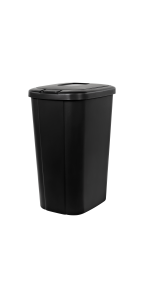 Trash Can Garbage 13 Gallon Bin Touch Lid Spring Loaded Kitchen Black Tall  Slim
