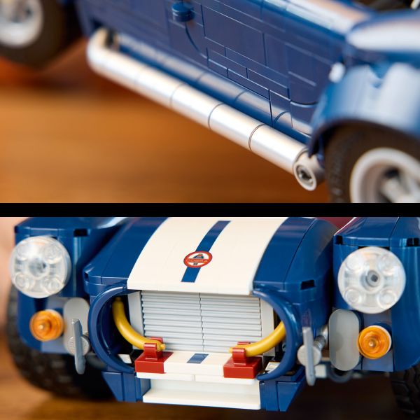 Features side exhausts and a gaping mouth grille.