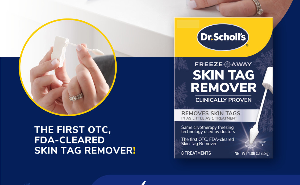 Pesky skin tags have officially met their match with Dr. Scholl's® new (and  easy to use!) Freeze Away® Skin Tag Remover! As the ONLY  over-the-counter, By Dr. Scholl's